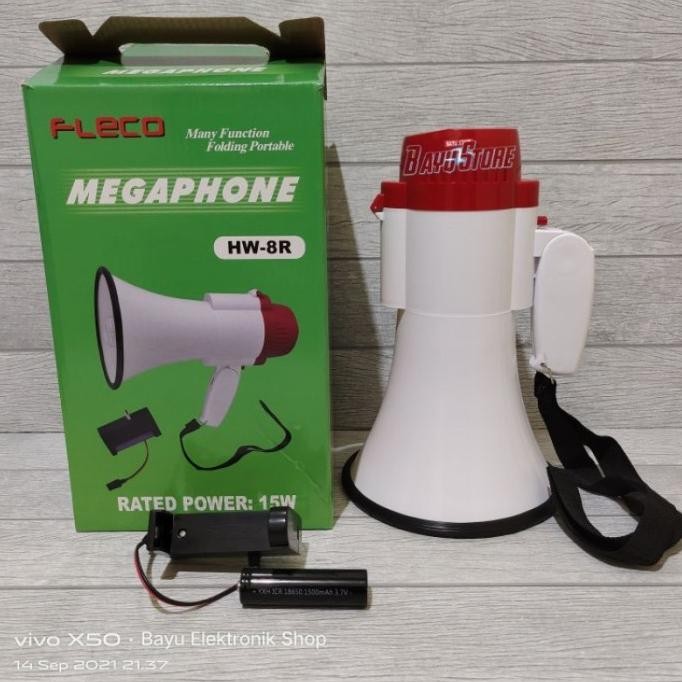 TERBARU TOA / SPEAKER TOA / MEGAPHONE FLECO HW-8R RECHARGEABLE/PENGERAS SUARA/UNTUK MEREKAM SUARA PR