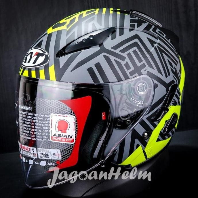 KYT HELMET GALAXY SLIDE FLAT R MOTIF DOUBLE VISOR - MOTORCYCLE 2904T