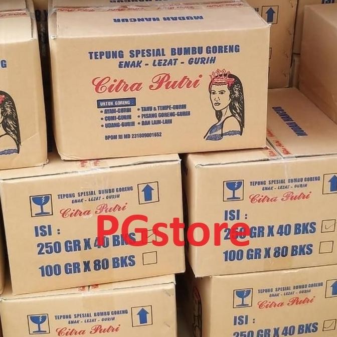

Terbaru! Tepung Bumbu Serbaguna Citra Putri 250Gr Dus An Isi 40 Pcs