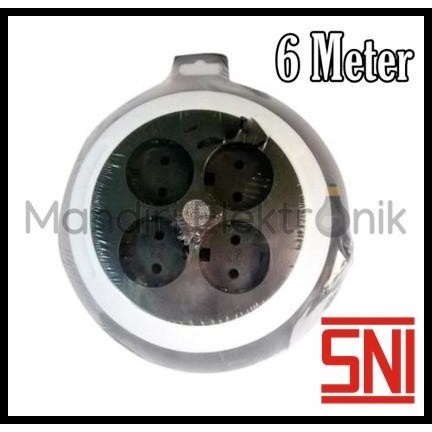 Yunior Kabel Roll Welto Mini 6M 10A Sni Colokan Listrik