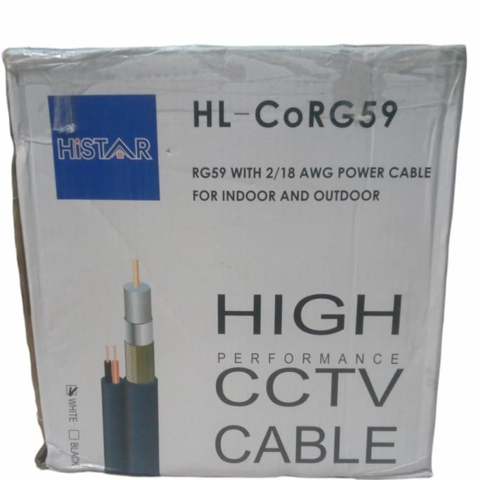 Murah Kabel Cctv Rg59+P 300 Meter Histar