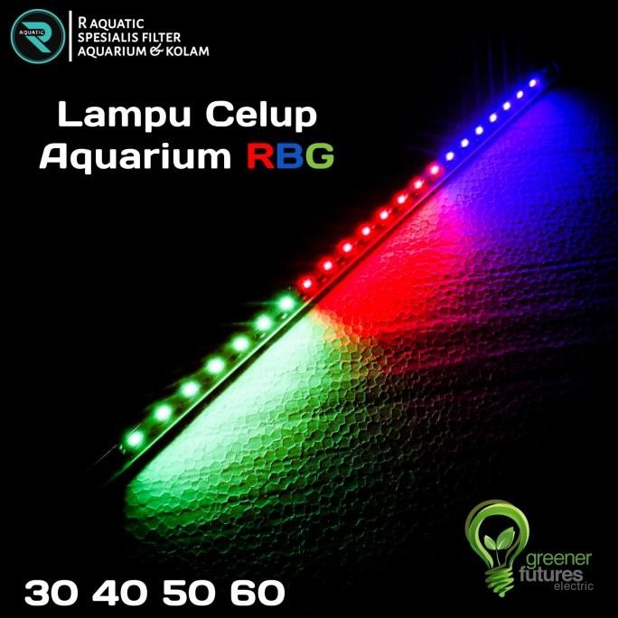 lampu led aquarium aquascape celup anti air 3warna 30 40 50 60cm