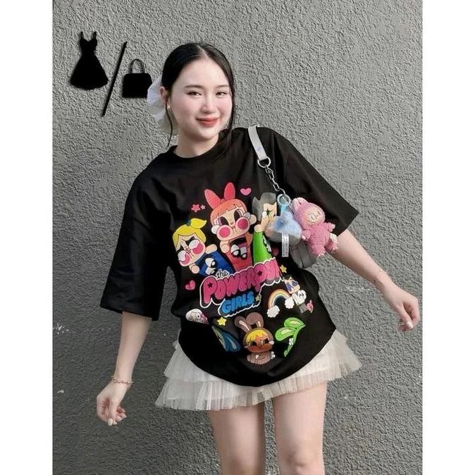 Murah Nivalis Combed Kode Powerpuff Kaos Wanita Oversize Bigsize Jumbo Premium Import Bangkok Tshirt