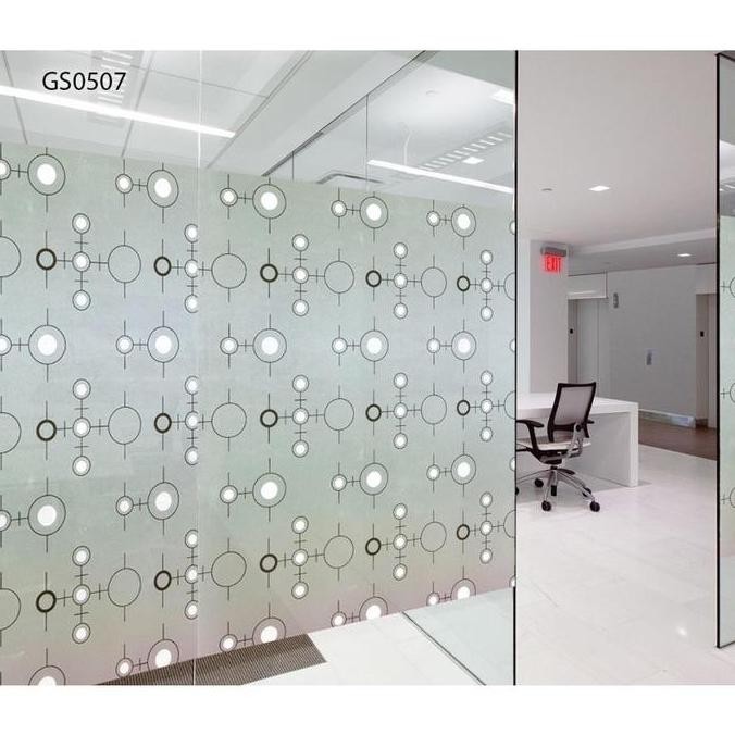 TERBARU STIKER KACA JENDELA SANDBLAST 1 ROLL PANJANG 4 METER KERTAS PLASTIK STICKER