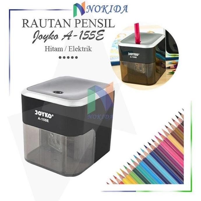 

nokida elektric pencil sharpener joyko [a-155e] / rautan pinsil modern joyko / rautan putar meja / kerokan pingsil / pengserut pensil otomatis / serutan pensil elektrik joyko termurah