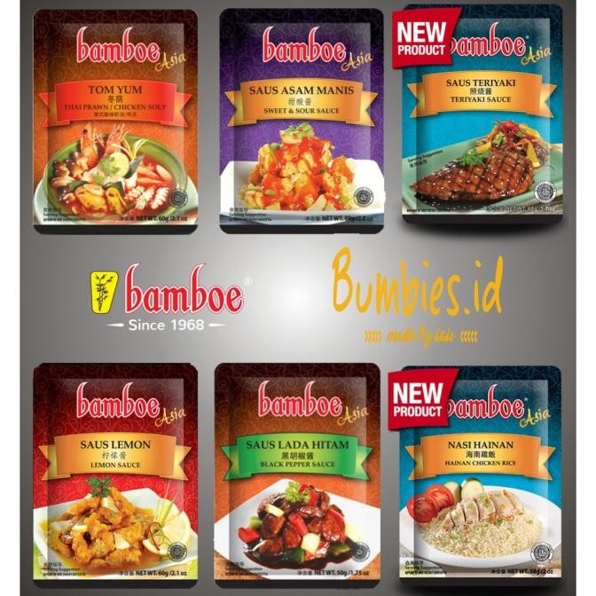 

Bumbu Bamboe Asia Asam Manis lada Hitam TomYam Lemon Teriyaki Bulgogi nUg