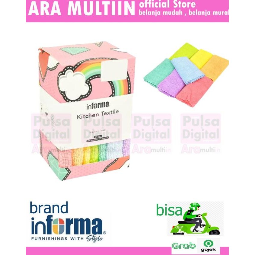 INFORMA - LAP DAPUR - KITCHEN TOWEL RAINBOW WINGS SET OF 7