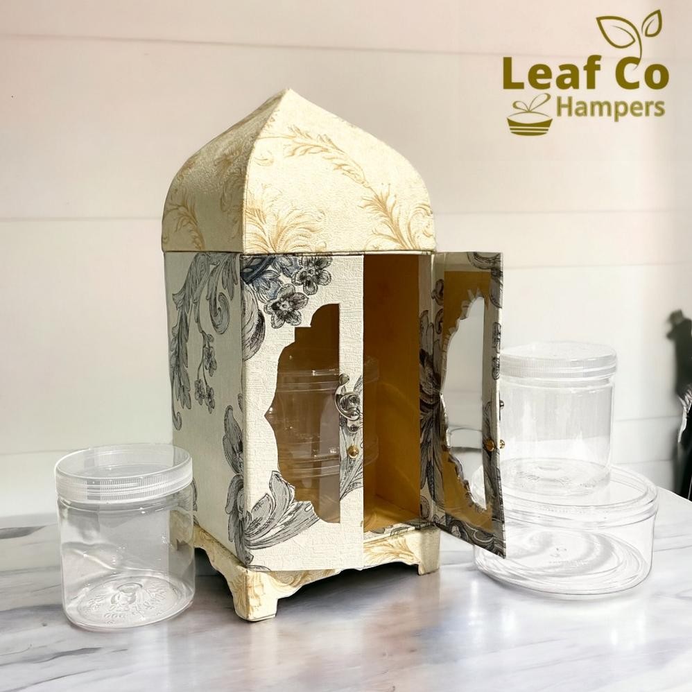 

Leaf Co - Box Hampers Edisi Idul Fitri 2 Varian Model Box Isi 3 Toples 500 gram Kue Kering Lebaran