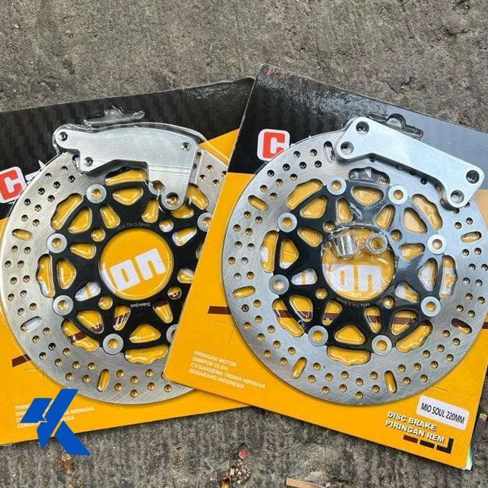 Baru Disc Piringan Cakram Depan Ukuran 220Mm Plus Breket Beat Vario Scoopy Spacy Genio Stylo Mio Xeo