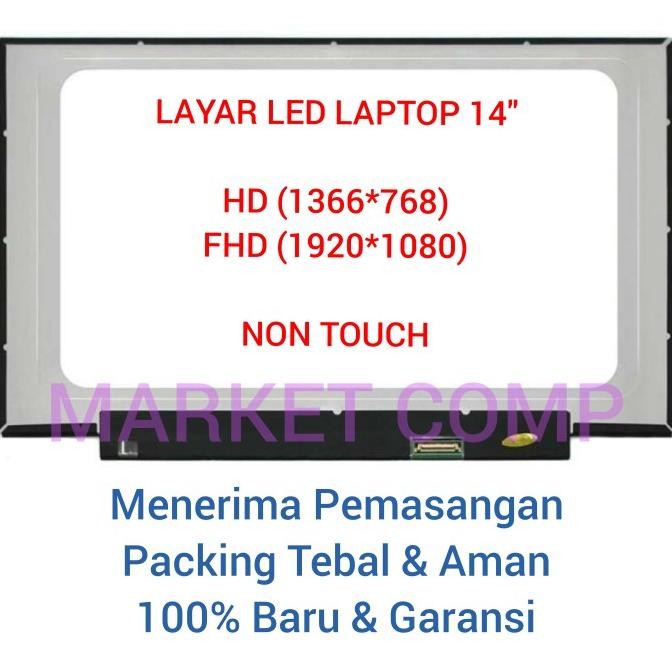 Layar Led Lcd Laptop Hp 14 14S Cf 14-Cf 14S-Cf 14S-Cf0Xxx 14S-Cf1Xxx 14S-Cf2Xxx 14S-Cf3Xxx 14S-Cf250