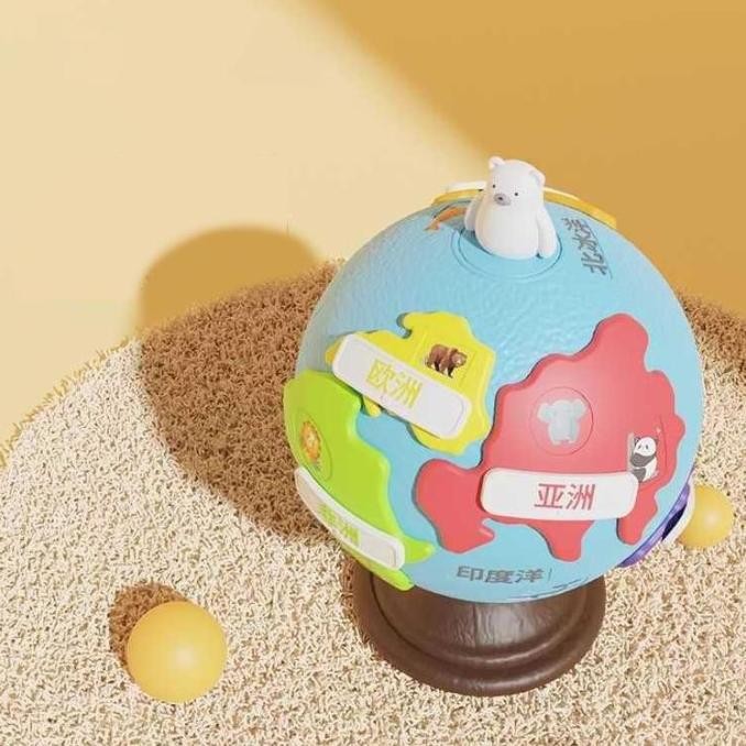 Premium Mainan Puzzle Globe Puzzle Bola Dunia Untuk Edukasi Puzzle