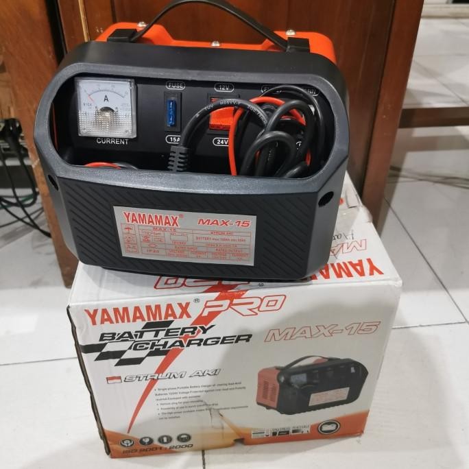 Alat Cas Setrum Aki Mobil Baterai Charger MAX-15 Yamamax MAX15 MAX 15