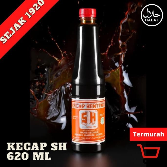 

Kecap Manis Benteng SH Halal + BPOM Botol Plastik ukuran 620 ML ASLI nUg