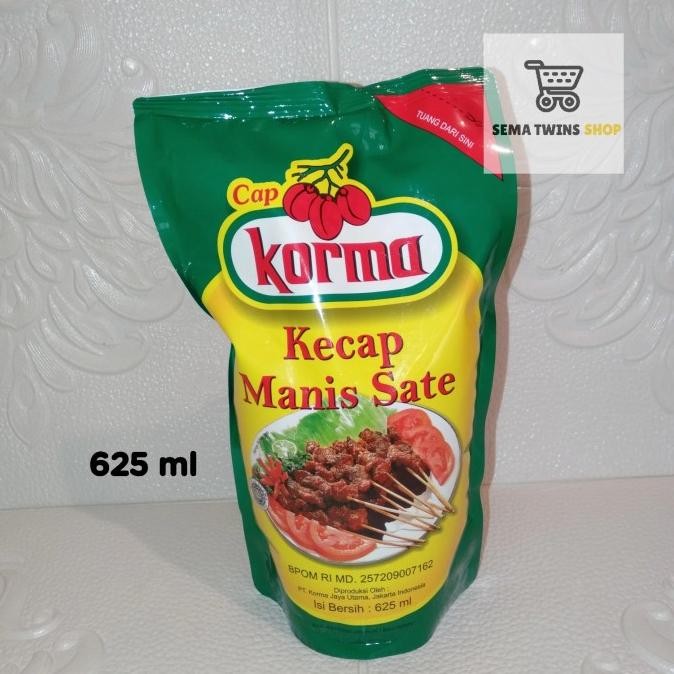 

Kecap Manis Sate Cap KORMA Refill 625ml Pouch Original Asli nUg