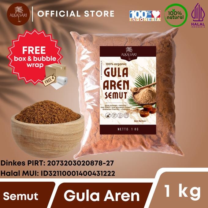 

Gula Aren Semut / Bubuk Palm Sugar Organik Alka Sari 1Kg nUg