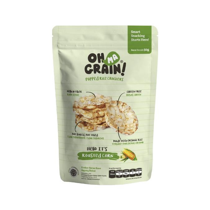 

Oh Ma Grain, Organic Brown Rice Cakes Roasted Corn 45 gr nUg