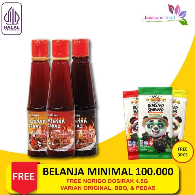 

KONDIMEN MINYAK CABAI / SPICY CHILI OIL 135 ML / MINYAK CABE PEDAS nUg