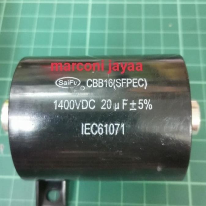 Kapasitor Cbb16 20Uf 1400Vdc New Stok