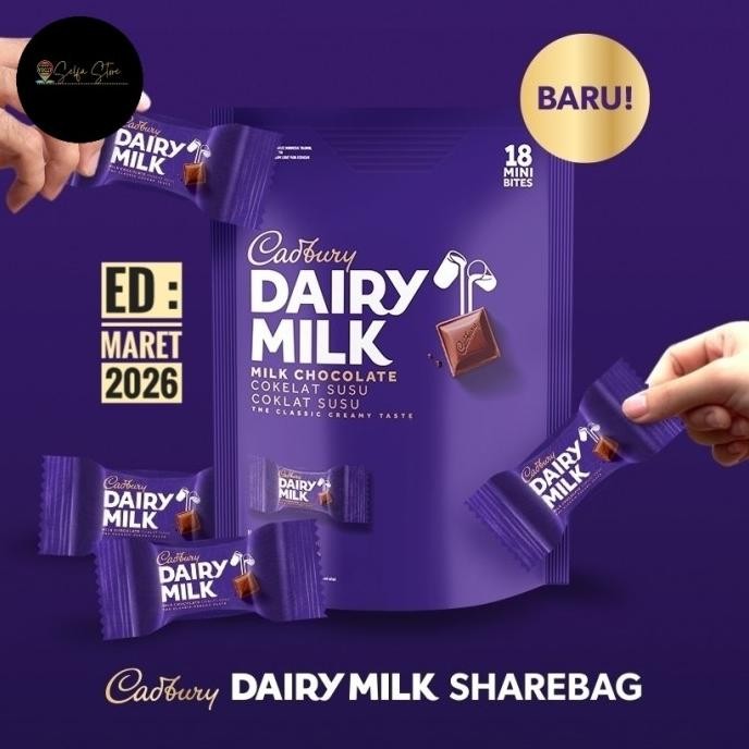 

Cadbury Dairy Milk Coklat Mini Bites Sharebag Isi 18 Impor Malaysia nUg