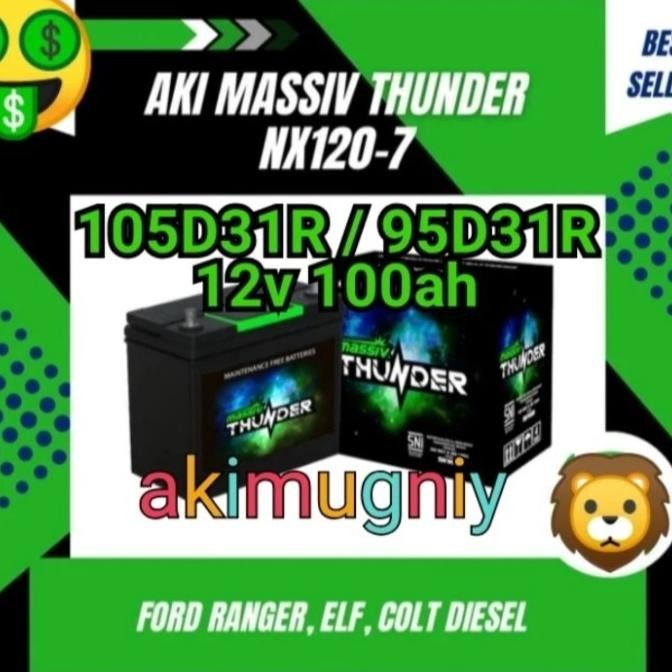 Murah Aki 95D31R Mf 105D31R Nx120-7 12V 100Ah Gs Yuasa Incoe Aki Kering