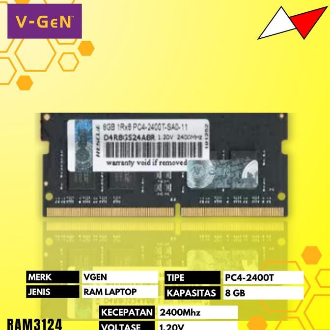 Ram Laptop Sodimm 8Gb V-Gen Platinum Ddr4 Pc4 | Ram Laptop Ddr4 New Stok