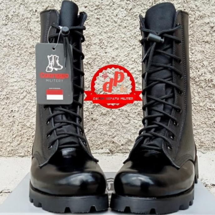 Sepatu PDL Jatah Tni Polri Kulit Jeruk Caanggo Free Kaos Kaki