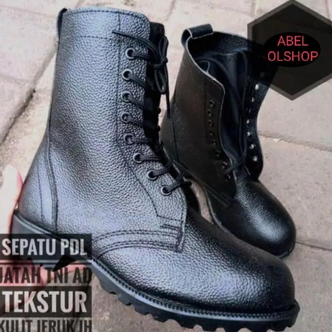 SEPATU PDL KULIT JERUK STANDAR TNI AD/MOLDING