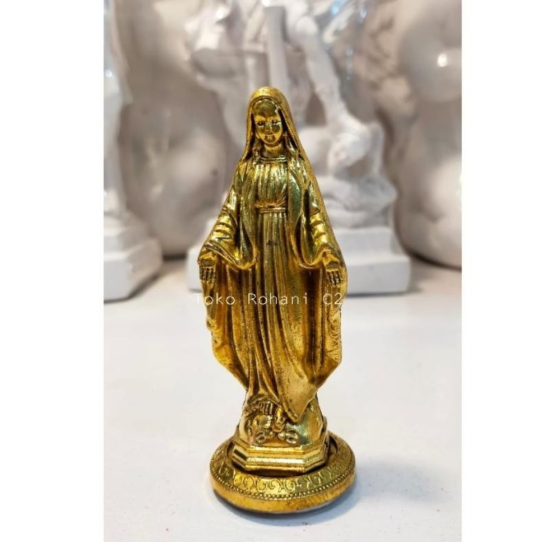 TERLARIS Promo Meriah Patung Maria Tangan Terbuka MTT 9cm Besi - Patung Maria - Patung Mini Maria - 