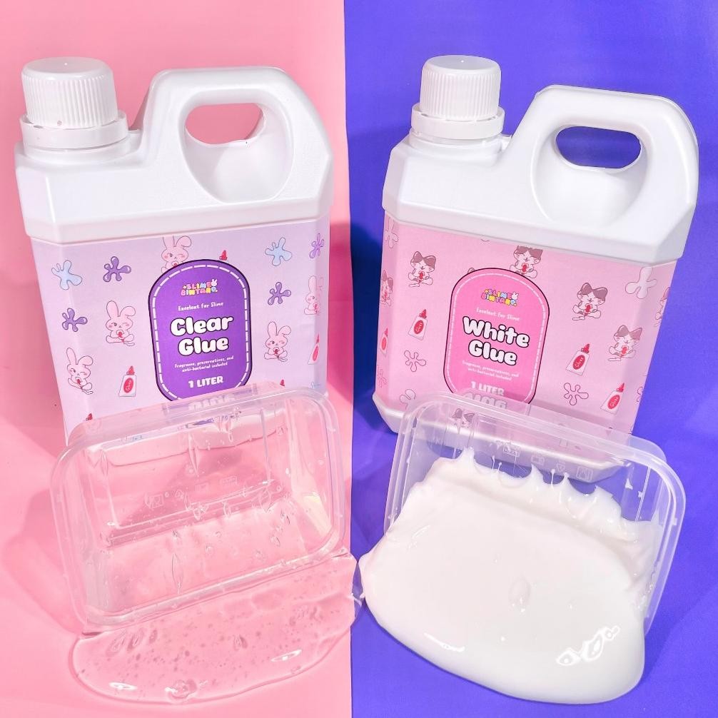 

uy-23 GV23 Magic Glue by Slime Bintaro || Clear Glue || White Glue || White Glue dan Clear Glue Termurah || Clear Glue dan White Glue 1 Liter || Clear Slime Lem Bening || White Glue Lem Putih || Lem Untuk Slime Termurah Sale