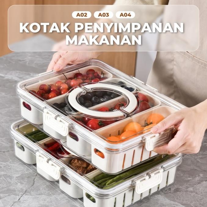 Food Box Plastic Container Storage Kotak Kontainer Makanan Kulkas