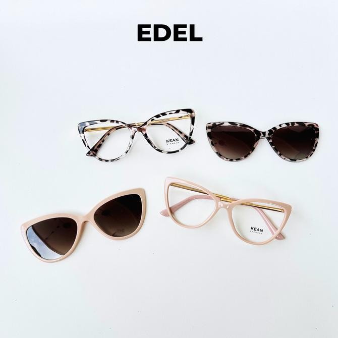 Grosir Edel - Frame Kacamata Clip On Cat Eye