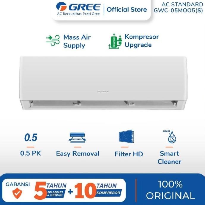Promo Ac Gree 1/2Pk Standar Gwc-05Moo5 0.5 Pk Gree Gwc 05Moo5S Standar 1/2Pk
