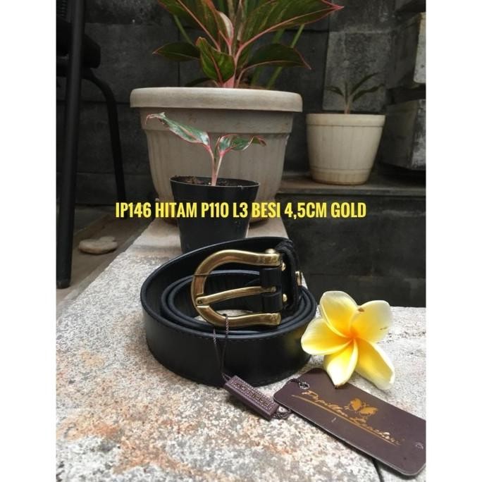 Sale Ikat Pinggang Gesper Papillon Original Ip146 Hitam