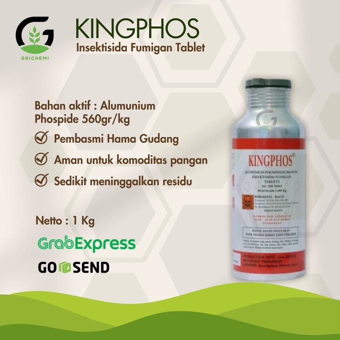 Murah Kingphos 56 Tb 1Kg Obat Fumigasi Hama Gudang Kutu Beras