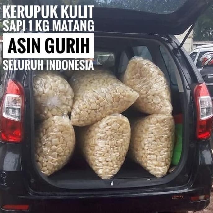 

Murah Kerupuk Kulit Sapi Asli Matang Rasa Asin Gurih 1Kg - Krupuk Rambak