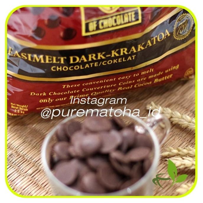 

Chocolate Couverture Tulip Easimelt Dark Krakatoa 75% Coklat 500gr liquid