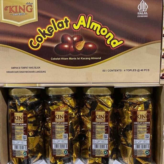 

Grosir Dking Coklat Almond Isi 4 Toples ( Cod ) Kacang Almond Utuh Lapis Coklat