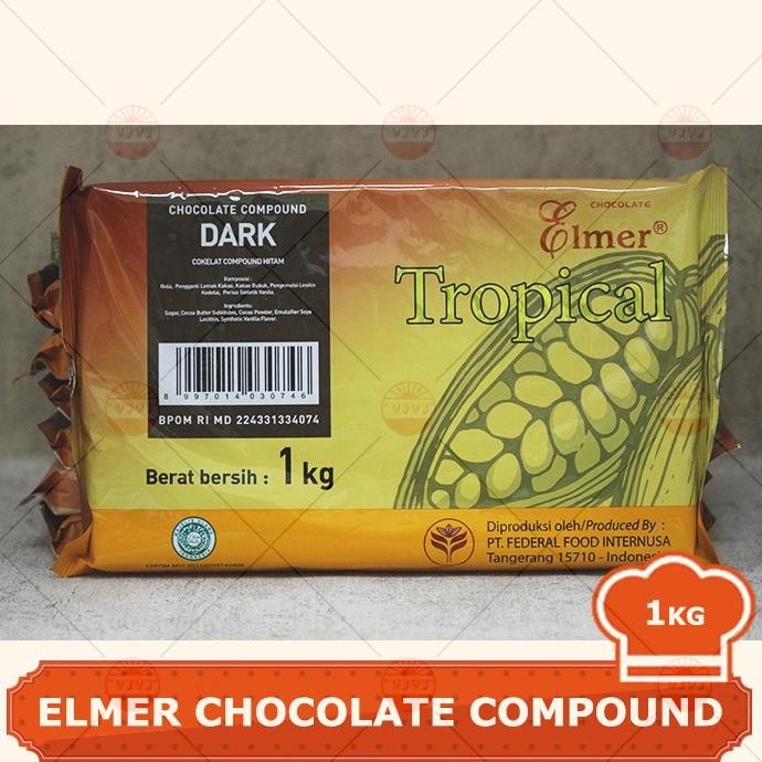 

COKLAT ELMER CHOCOLATE COMPOUND 1KG liquid