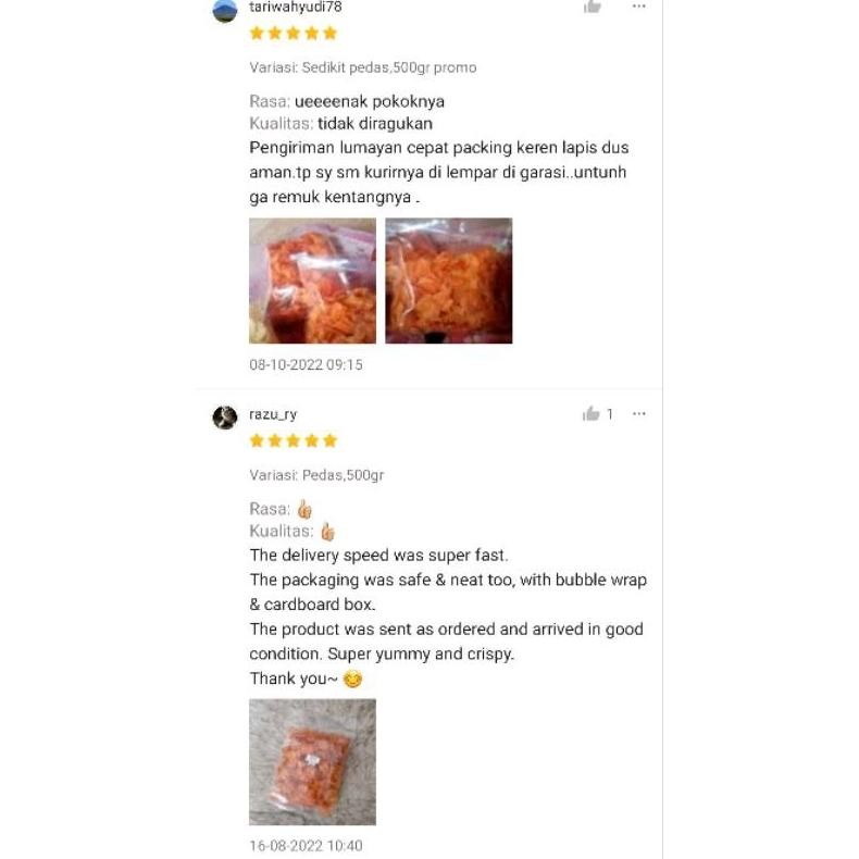 

HJ KERIPIK KENTANG BALADO MANIS KRIUK 250gr.