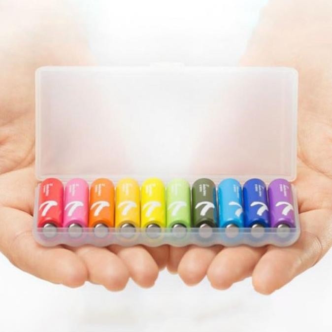 SET 10 PCS BATU BATRE BATERAI ALKALINE AAA NON RECHARGEABLE WITH KOTAK