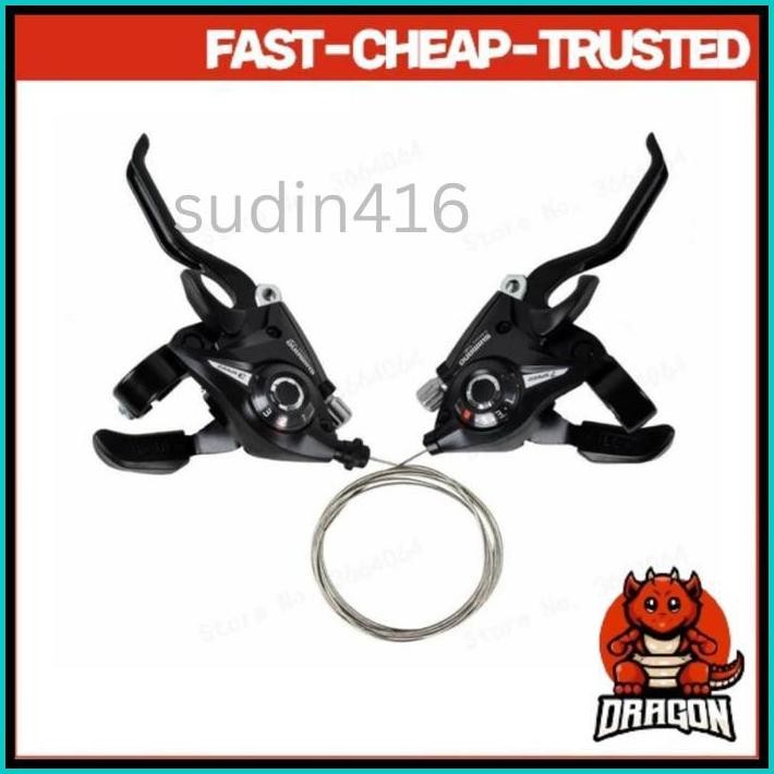 SHIFTER BRAKE SET SEPEDA SHIMANO 3 X 7 SPEED ST-EF51 OPERAN GIGI SEPEDA LIPAT MTB DLL
