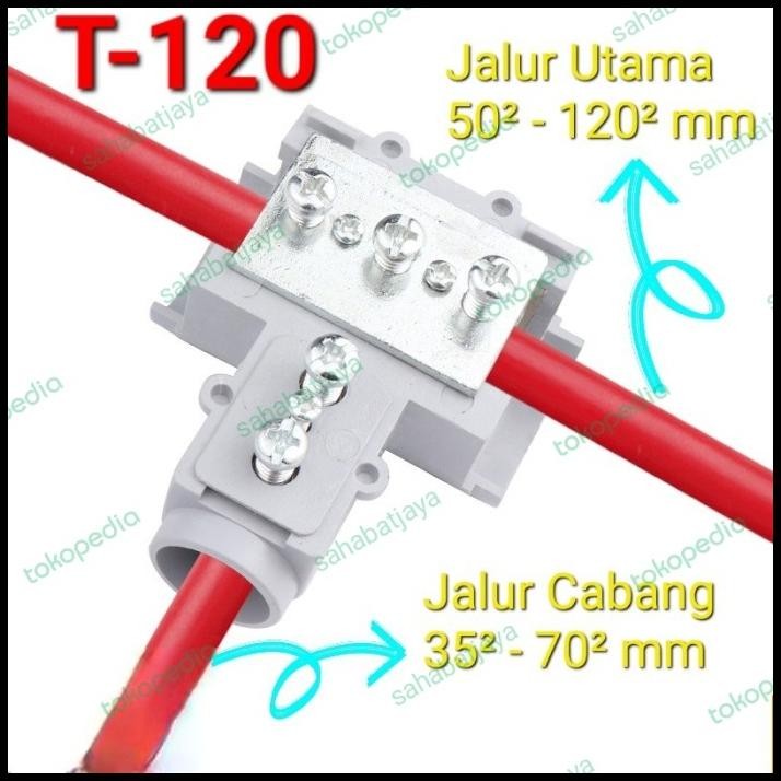 Konektor Kabel T-120 Peyambung Kabel T Besar  Wire Connector 120Mm