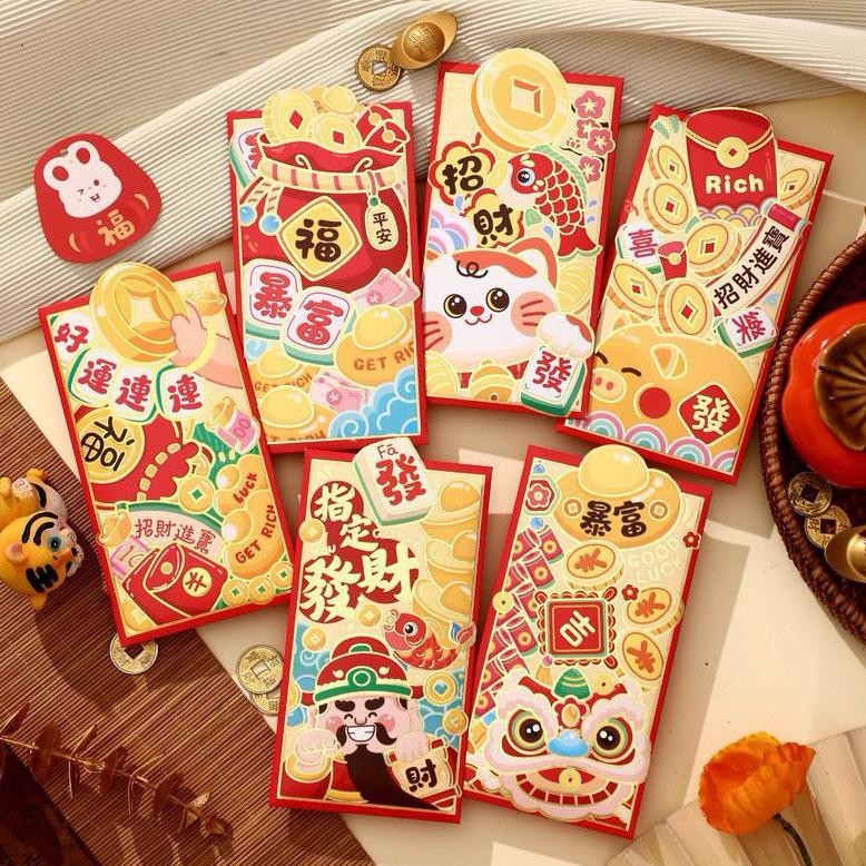 

Angpao Premium Kuping 3D Snake Year Imlek 2025 Isi 6 Pcs Hongpao Amplop Tahun Ular Sincia Sinchia Cin Panjang