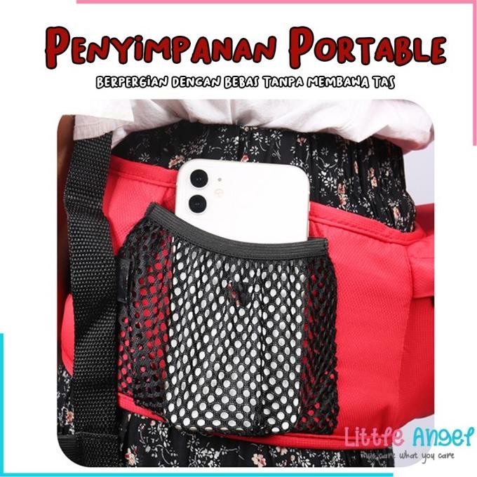 Gendongan Bayi Hipseat 5 in 1 Instan Gendongan Duduk Depan Belakang Samping Multifungsi Baby Carrier