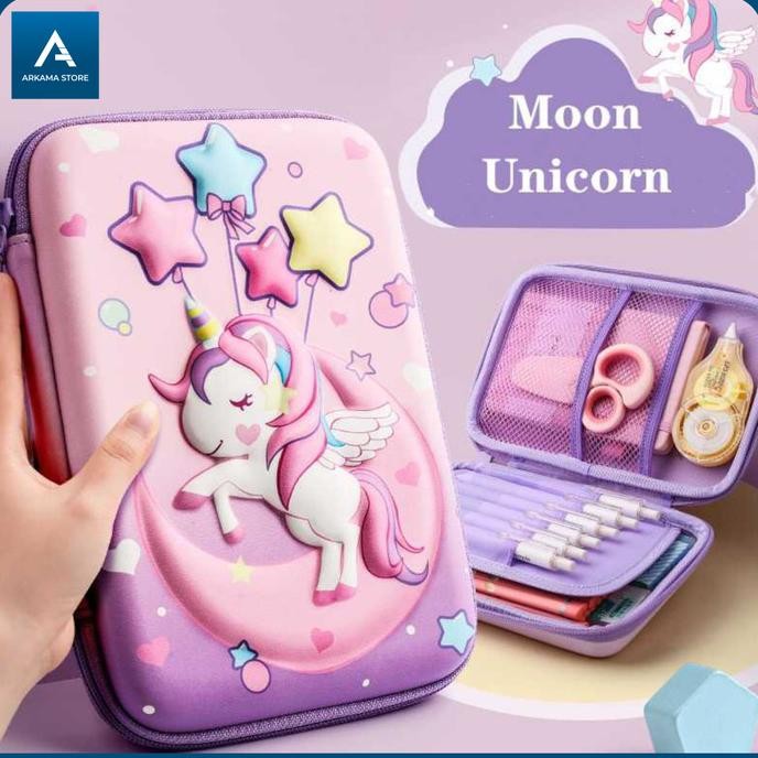 

tempat pensil anak perempuan unik unicorn tas pencil case pouch liquid