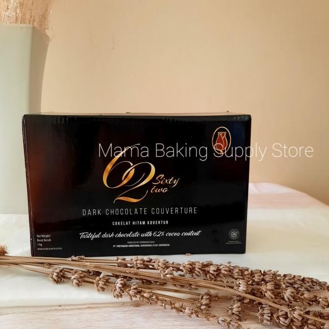 

TULIP Couverture Dark Chocolate Cokelat Koverture Mudah Leleh 62% 1kg liquid