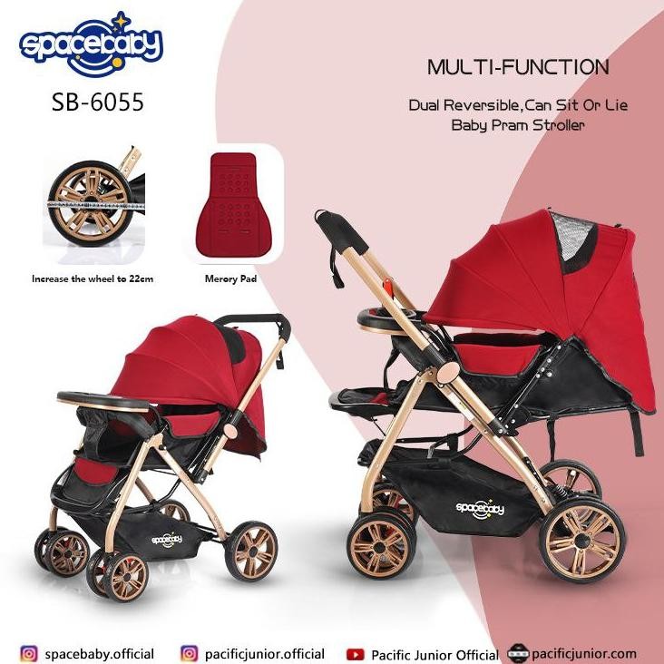 Baby Bluesy BABY STROLLER MULTIFUNGSI  KERETA SORONG BAYI BISA BOLAK BALIK  STROLLER BISA REBAHAN DU