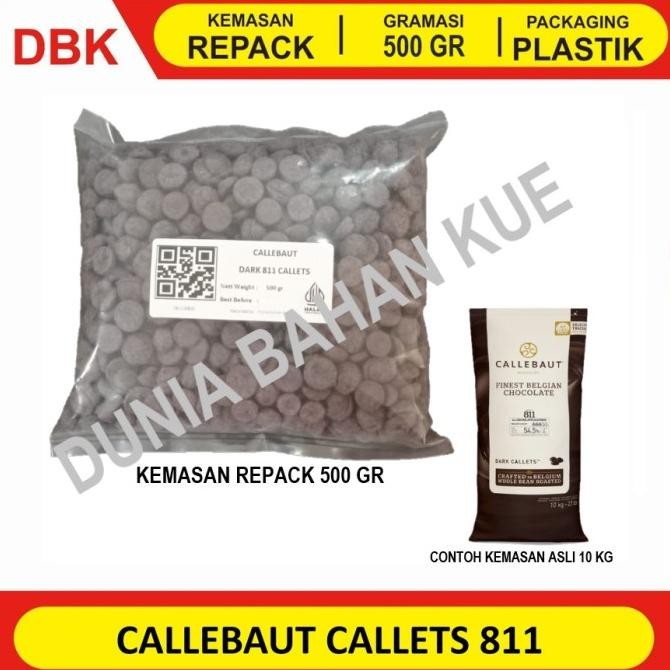 

REPACK 500 GR CALLEBAUT DARK CHOCOLATE 811 COUVERTURE 54,5% / COKLAT liquid
