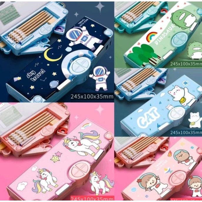 

Multifunction Pencil Case 2 Layers / Tempat Pensil Anak Sekolah liquid