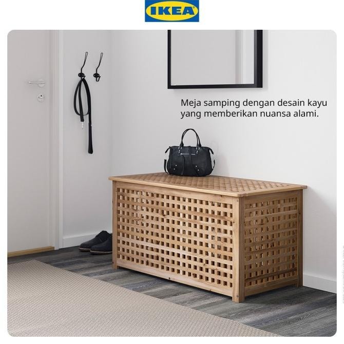 Promo Ikea Hol Meja Samping Sofa Dengan Penyimpanan Akasia 98X50 Cm
